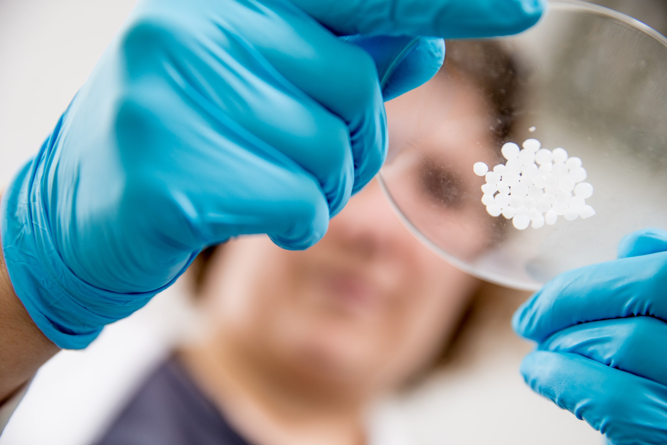 Close-up of a Researcher Holding Scientific Sample
